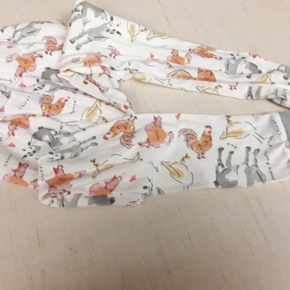 Bert's Bees Chicken Rooster Duck Cow leggings girls 6 - Picture 5 of 5